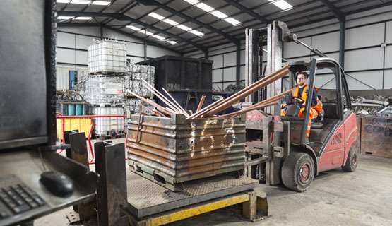 scrap metal recycling yard