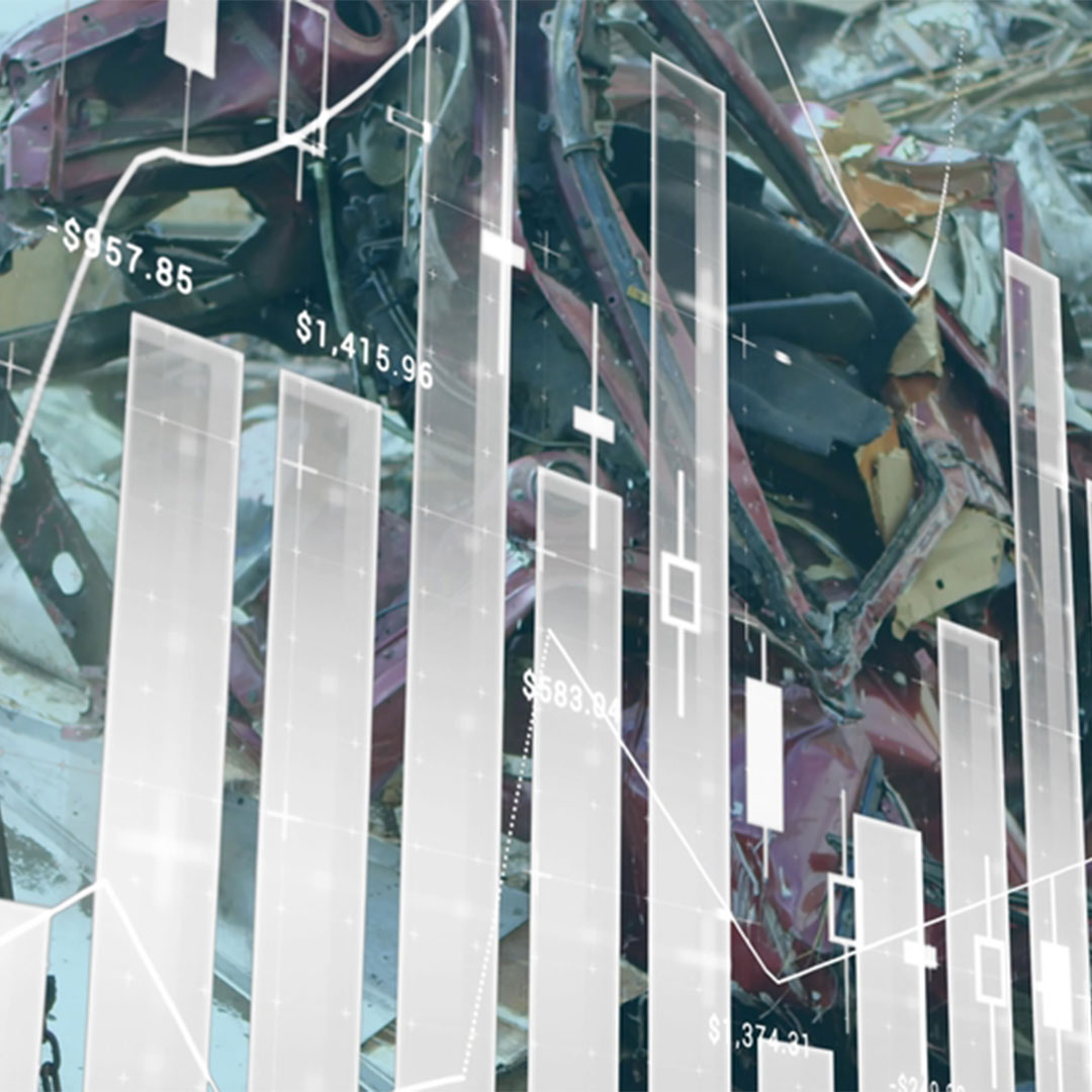 bars showing scrap metal prices fluctuating